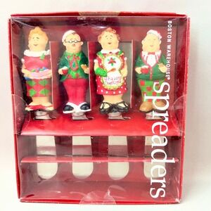 Boston Warehouse Spreader Set Unisex OS Red New Holiday Neighbors 4pc 2002